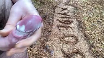 play Creamy dick out on the trail on a warm winter day