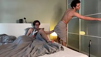play Seduced a guy with his hot dick after a shower and fucked hard