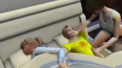 play Hidden Blowjob: Animated Threesome Orgy with Huge Alien Cocks