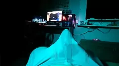 Play Three Vibrators Action: Cumming Wet in My Underwear - Big Cock Bulge